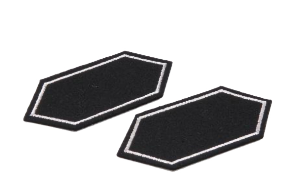 Lapel Patch Black White Pair